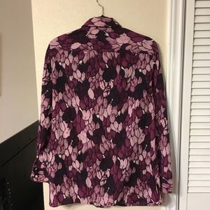 Talbots blouse purple and pink